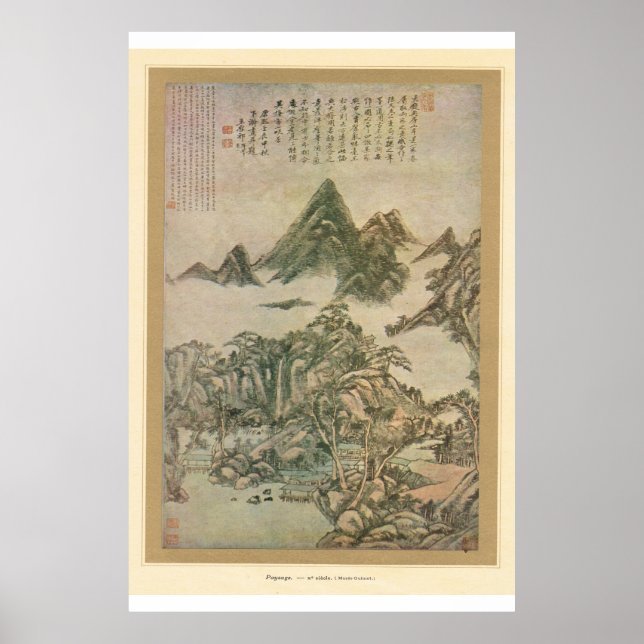 Classic Asian Art Chinese 10th Century Countryside Poster (Front)