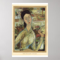 Classic Asian Art Vietnamese girl,