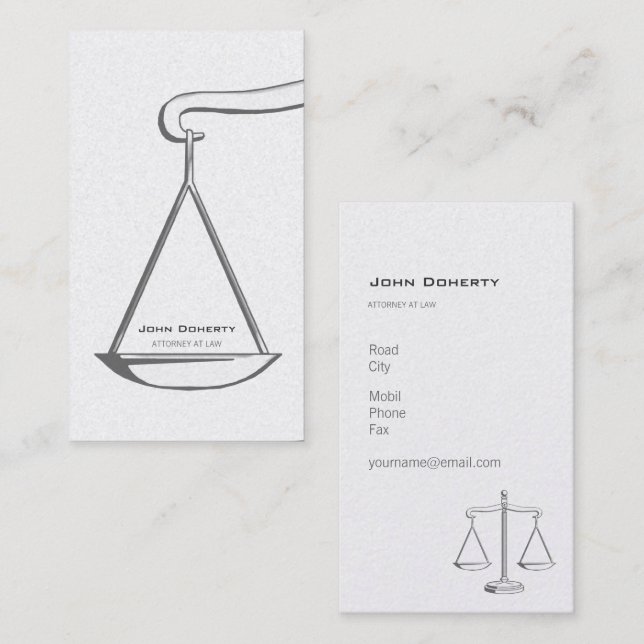 Classic ATTORNEY AT LAW | Elegant Business Card (Front/Back)