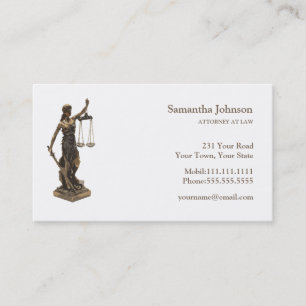 Classic ATTORNEY AT LAW   Scales of Justice Business Card