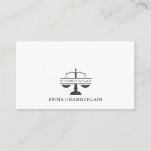 Classic Attorney Lawyer Justice Scale Business Card