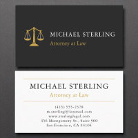 Classic Attorney Scales of Justice Black Gold