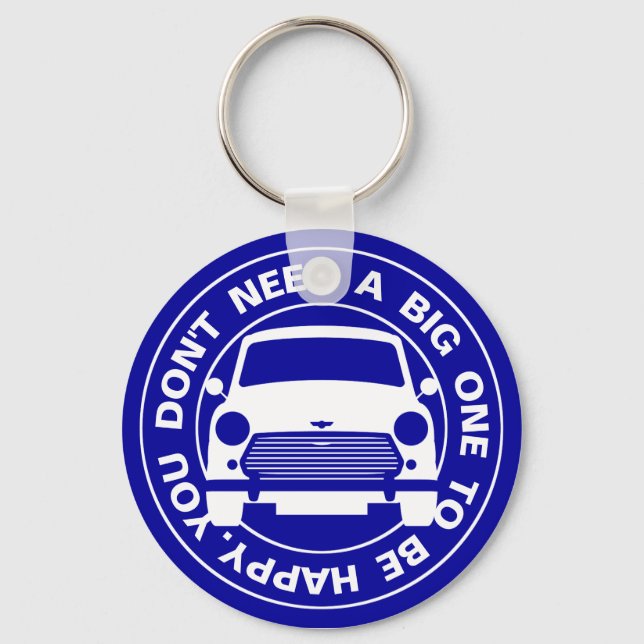 Classic Austin Mini car Key Ring (Front)
