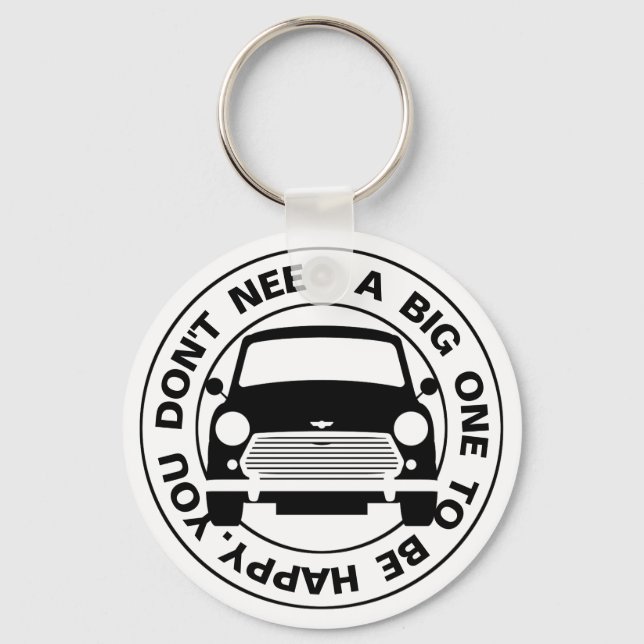 Classic Austin Mini car Key Ring (Front)