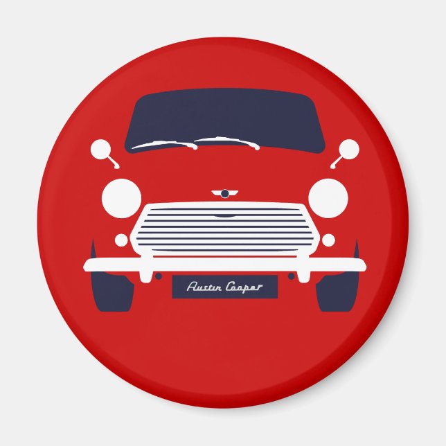 Classic Austin Mini Cooper car Magnet (Front)