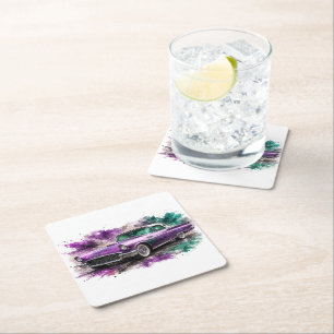 Classic Automotive Watercolor Coaster