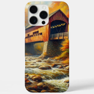 classic, autumn covered bridge iPhone 16 pro max case
