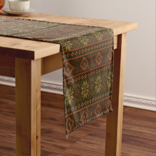 Classic Autumn/fall fair isle/colorwork patterned Short Table Runner