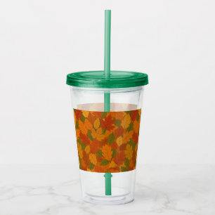 Classic Autumn/fall leaves patterned Acrylic Tumbler