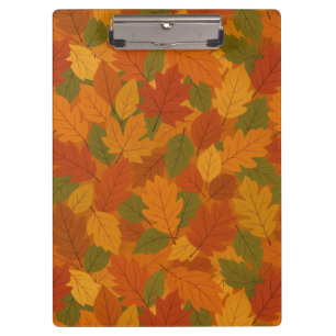 Classic Autumn/fall leaves patterned Clipboard