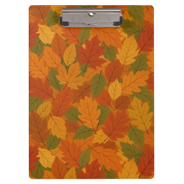 Classic Autumn/fall leaves patterned  Clipboard (Front)