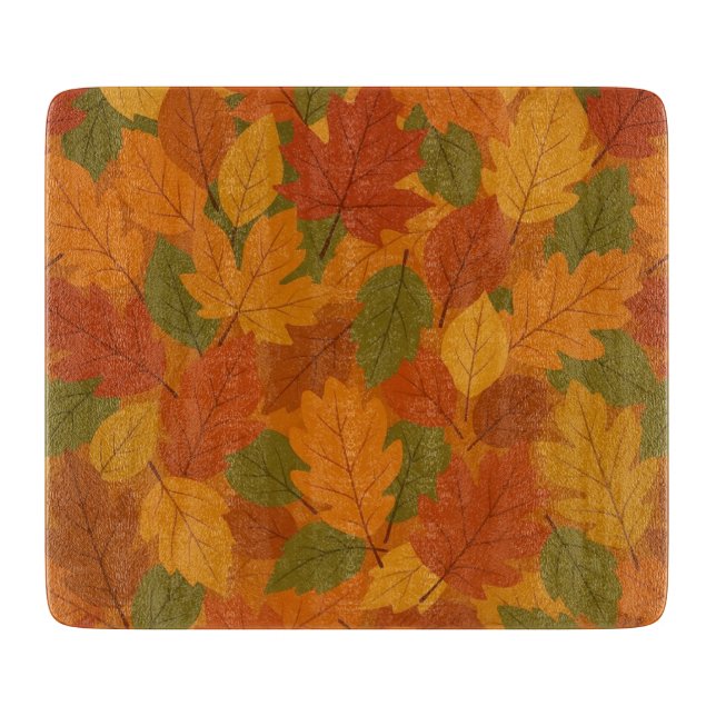 Classic Autumn/fall leaves patterned  Cutting Board (Front)