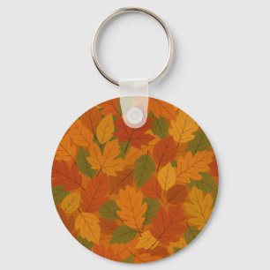 Classic Autumn/fall leaves patterned Key Ring