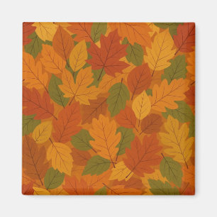Classic Autumn/fall leaves patterned  Magnet