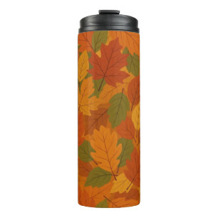 Classic Autumn/fall leaves patterned Thermal Tumbler