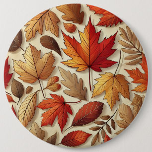 classic Autumn leaves 6 Cm Round Badge
