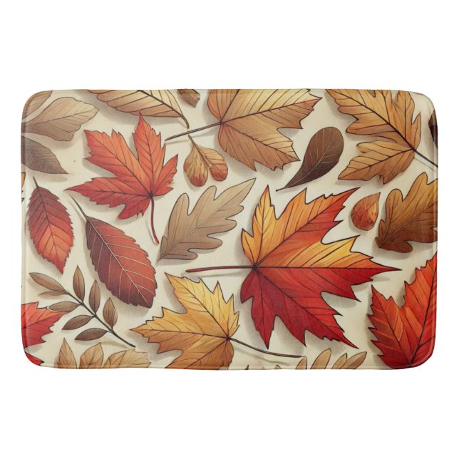 classic Autumn leaves Bath Mat (Front)