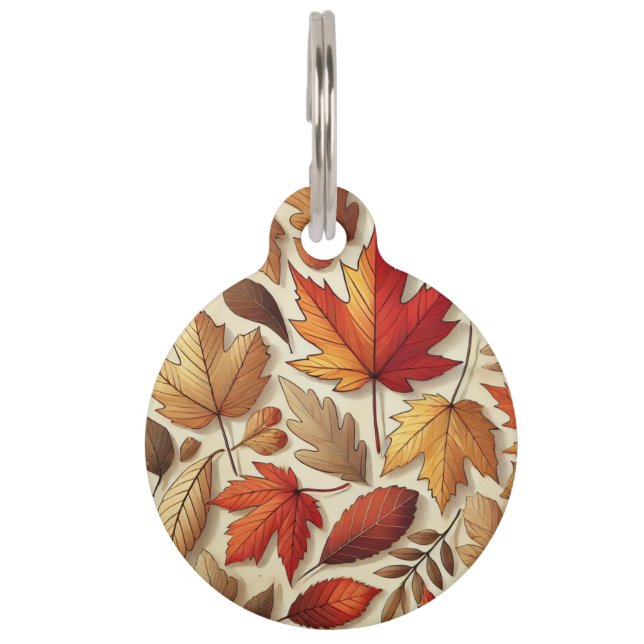 classic Autumn leaves Pet Tag (Front)