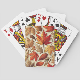 classic Autumn leaves Playing Cards