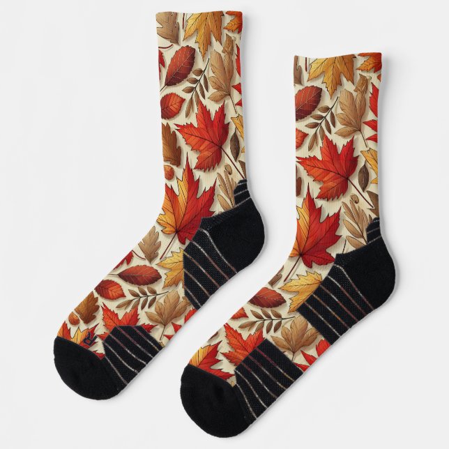 classic Autumn leaves Socks (Left)