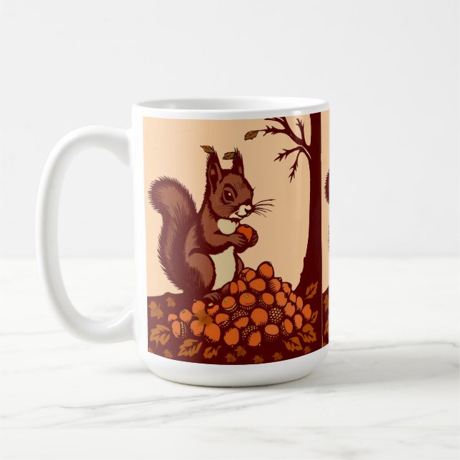 🐿️ Classic Autumn Squirrel Mug (Left)