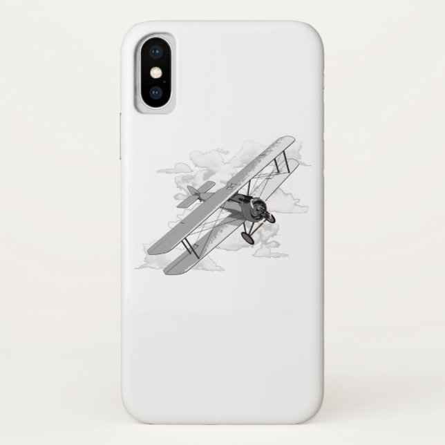 Classic Aviation Biplane Case-Mate iPhone Case (Back)