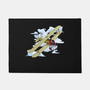 Classic Aviation Biplane Doormat