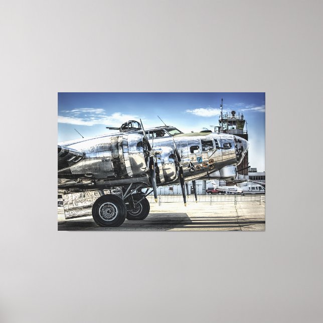 Classic b-17 wwii bomber canvas print (Front)