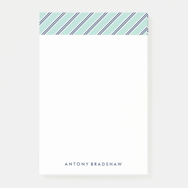 Classic Baby Blue Stripes Post-it Notes (Front)