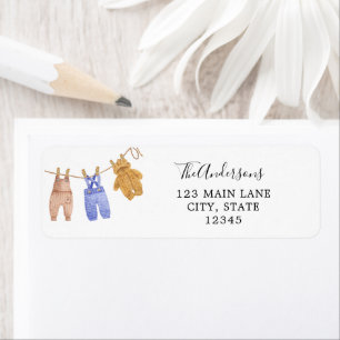Classic Baby Boy Return Address Label