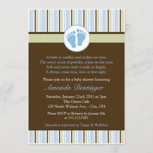Classic Baby Feet Baby Shower Invitation