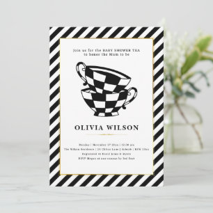 Classic Baby Shower Tea Party Invitation
