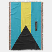 Classic Bahamian Flag Throw Blanket (Front Vertical)