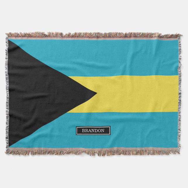 Classic Bahamian Flag Throw Blanket (Front)