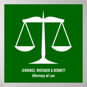 Classic Balanced Scales of Justice Art Poster