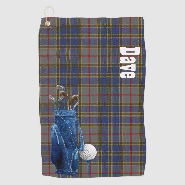 Classic Balfour Tartan Plaid Golf Towel (Front)