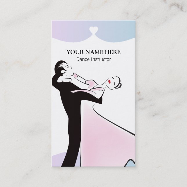 Classic Ballroom Dance Instructor Business Business Card (Front)