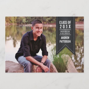 Classic Banner Graduation Photo Announcement