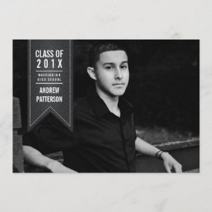 Classic Banner Graduation Photo Announcement