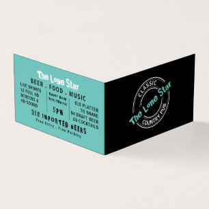 Classic Bar & Grill Logo, Pub/Brewery, Detailed Business Card