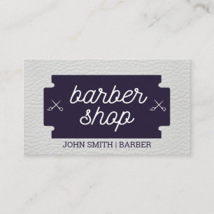 Classic   Barber Shop   Leather Trim   Barber Business Card