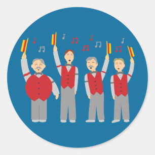 Classic Barbershop Quartet Classic Round Sticker