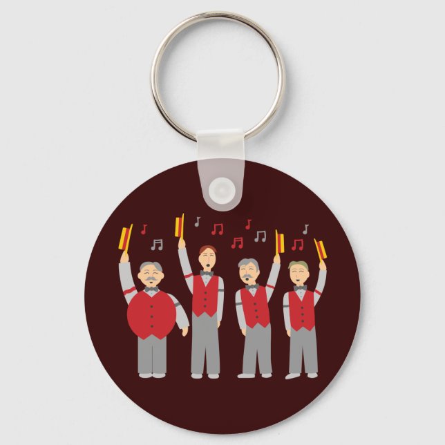 Classic Barbershop Quartet Key Ring (Front)