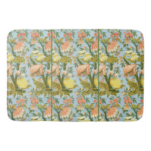 Classic Baroque Floral Fruit Damask Textile Bath Mat