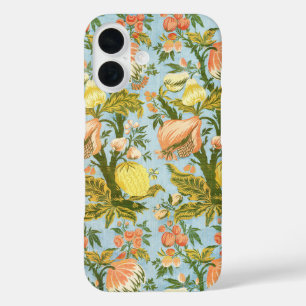 Classic Baroque Floral Fruit Damask Textile iPhone 16 Case