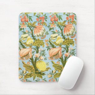 Classic Baroque Floral Fruit Damask Textile Mouse Mat