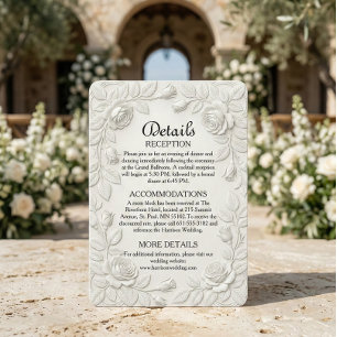 Classic Baroque Ornate Scrollwork Ivory Enclosure Card