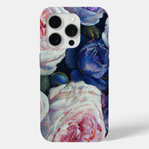 Classic Baroque Roses Floral Design iPhone 15 Pro Case