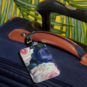 Classic Baroque Roses Floral Design Luggage Tag