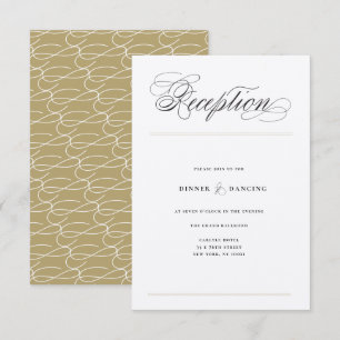 Classic Bars Wedding Reception Enclosure Card